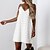 cheap Mini Dresses-Women&#039;s Casual Dress Holiday Dress Mini Dress Black White Khaki Pure Color Sleeveless Spring Summer Patchwork Casual V Neck 2022 S M L XL
