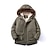 cheap Outerwear-Kids Boys&#039; Parka Coat Boys&#039; Jacket Faux Fur Trim Winter Coat Long Sleeve Pocket Hoodie Jacket Blue Army Green Navy Blue Plain  Casual Top 3-13 Years