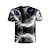 preiswerte 3D-T-Shirts für Jungen-kinderkleidung Jungen T-Shirt Tier 3D-Druck Kurzarm Aktiv 4-12 Jahre Sommer Schwarz