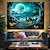 cheap Halloween Wall Tapestries-Halloween Wall Tapestry Art Decor Blanket Curtain Hanging Home Bedroom Living Room Decoration Psychedelic Haunted Scary Pumpkin Skull Skeleton Bat Castle Grim Reaper Polyester Halloween Decorations