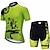 cheap Cycling Jersey &amp; Shorts / Pants Sets-21Grams Men&#039;s Cycling Jersey Set Cycling Jersey with Shorts Short Sleeve Mountain Bike MTB Road Bike Cycling White Black Green Graphic Patterned Gear Bike Clothing Suit 3D Pad Breathable Quick Dry