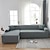 abordables Funda de sofá-Funda elástica para sofá, funda elástica para sofá seccional, sillón de dos plazas, 4 o 4 o 3 plazas, en forma de L, gris, azul, lisa, sólida, suave, duradera, lavable