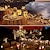 voordelige LED-lichtstrengen-30 stks 12 stks 6 stks Kerstverlichting Werkt op batterijen (inbegrepen) 600LED 240LED 120LED Mini Lichtslingers Waterdichte koperdraad Firefly Sterrenhemelverlichting voor Halloween Feest Kerst