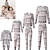 cheap Pajamas-Family Pajamas Deer Print White Long Sleeve Mommy And Me Outfits Active Matching Outfits