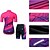 cheap Men&#039;s Clothing Sets-21Grams® Women&#039;s Short Sleeve Cycling Jersey with Shorts Summer Spandex Polyester Rose Red Stripes Bike Clothing Suit 3D Pad Breathable Quick Dry Moisture Wicking Back Pocket Sports Stripes Mountain
