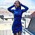 cheap Casual Dresses-Women&#039;s Party Dress Velvet Dress Holiday Dress Mini Dress Black Red Wine Blue Pure Color Long Sleeve Winter Fall Autumn Ruched Party High Neck Slim Party Winter Dress Wedding Guest 2023 S M L XL XXL