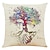 tanie Poszewki na poduszki ozdobne-Colorful Life Tree Double Side Cushion Cover 4PC Soft Decorative Square Throw Pillow Cover Cushion Case Pillowcase for Bedroom Livingroom Superior Quality Machine Washable Indoor Cushion for Sofa Couch Bed Chair
