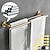 abordables Barres repose-serviettes-porte-serviettes pour salle de bain, porte-serviettes mural en acier inoxydable matériel de salle de bain à 2 niveaux (doré/chrome/noir/nickel brossé)