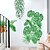 billiga Dekorativa väggstickers-monstera löv tropiskt levande färska löv affischer vinyl gröna växter väggdekaler väggdekor väggkonst väggmålningar barnkammare kontor väggdekaler 45*60cm för sovrum vardagsrum
