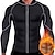 cheap Women&#039;s Shapewear-fut men sweat neoprene weight loss sauna suit workout shirt body shaper fitness jacket gym top clothes shapewear long sleeve