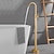 cheap Sidespray-Floor Mount Standing Bathtub Faucet, 360° Swivel Freestanding Tub Filler Mixer Tap Brass Spout High Flow Shower Faucets