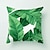 billiga blom- och växtstil-kuddfodral 1 st mjukt dekorativt fyrkantigt kuddfodral kuddfodral faux linne örngott för soffa sovrum överlägsen kvalitet maskintvättbart paket med 1 för soffa soffa säng stol grön