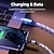 Недорогие Кабели для мобильных телефонов-Универсальный зарядный кабель 3,3 фута 6,6 футов USB A на Lightning/микро/USB C 3 A Кабель для зарядки Быстрая зарядка 3 в 1 Магнитный Вращение на 540° Назначение Samsung Xiaomi Huawei