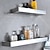 billiga Badrumshyllor-badrumshylla ny design rostfritt stål väggmonterad badrumshylla brickhänge framför duschspegeln