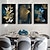 abordables Jusqu'à 30 $-Art mural toile affiche peinture oeuvre image abstraite papillon or décoration de la maison dcor toile roulée sans cadre sans cadre non étiré