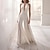 olcso Menyasszonyi ruhák-Kezeslábas Esküvői ruhák Ékszer Földig érő Sifon Charmeuse Ujjatlan Egyszerű Szexis Modern val vel Hasított Egyszínű 2022