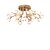 cheap Chandeliers-Flush Mount Chandelier LED Crystal Ceilling Light Metal Electroplated Nordic Style 110-240V