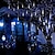 voordelige LED-lichtstrengen-4 packs 30 cm x 8 12 &quot;lichtslingers 576 led vallende meteoor regen lichten voor kerstboom vakantie feest outtdoor decoratie waterdichte koppelbare extensie