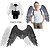 billiga Halloweenmask och rekvisita-halloween 3d änglavingar mardi gras temafest cosplayvingar för barn vuxna stora svarta vingar djävulskostym