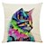 cheap Throw Pillows &amp; Covers-Colorful Animal Double Side Cushion Cover 4PC Soft Decorative Square Throw Pillow Cover Cushion Case Pillowcase for Bedroom Livingroom Superior Quality Machine Washable Indoor Cushion for Sofa Couch Bed Chair