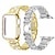 tanie Paski do zegarków Apple-Pasek do zegarka na Apple Watch Series 8 7 6 5 4 3 2 1 SE Stal nierdzewna Zastąpienie Pasek Błyszczący Diament Bransoletka z biżuterią Mankiet