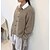 cheap Knit Tops-Women&#039;s Cardigan Solid Color Knitted Button Stylish Basic Casual Long Sleeve Loose Sweater Cardigans Fall Winter Crew Neck Oatmeal Dark Gray