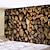cheap Landscape Tapestry-Wood Wall Tapestry Art Decor Blanket Curtain Hanging Home Bedroom Living Room Decoration Polyester