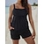 cheap Tankinis-Women&#039;s Swimwear Tankini 2 Piece Plus Size Swimsuit Slim for Big Busts Solid Color Blue Black Black Camisole Padded Strap Bathing Suits Sports Casual Sexy / New / Padded Bras