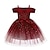 cheap Dresses-Kids Little Girls&#039; Dress Polka Dot Galaxy Flower Sequins Bow Wine Knee-length Sleeveless Cute Dresses Regular Fit