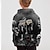 Χαμηλού Κόστους 3d φούτερ και φούτερ για αγόρι-Παιδιά Αγορίστικα Απόκριες Φούτερ με Κουκούλα Μακρυμάνικο 3D εκτύπωση Νεκροκεφαλές Τσέπη Μαύρο Γκρίζο Φούξια Παιδιά Άριστος Φθινόπωρο Ενεργό ΕΞΩΤΕΡΙΚΟΥ ΧΩΡΟΥ Απόκριες Κανονικό 4-12 χρόνια