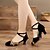 baratos Sapatos Para Dança de Salão &amp; Dança Moderna-Mulheres Sapatos de Dança Moderna Dança de Salão Espetáculo Ao ar livre Dança de Salão Profissional Purpurina Recortes Tule Salto Baixo Preto Dourado Prateado