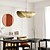 cheap Island Lights-46 cm LED Pendant Lights Lotus Leaf-Shaped Metal Lampshade Creative Hanging Lamp Lantern Design Flush Mount Metal Electroplated Modern 220-240V