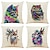 cheap Throw Pillows &amp; Covers-Colorful Animal Double Side Cushion Cover 4PC Soft Decorative Square Throw Pillow Cover Cushion Case Pillowcase for Bedroom Livingroom Superior Quality Machine Washable Indoor Cushion for Sofa Couch Bed Chair