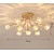 cheap Chandeliers-Flush Mount Chandelier LED Crystal Ceilling Light Metal Electroplated Nordic Style 110-240V