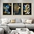 abordables Jusqu'à 30 $-Art mural toile affiche peinture oeuvre image abstraite papillon or décoration de la maison dcor toile roulée sans cadre sans cadre non étiré