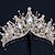 ieftine Accesorii Stilizare Păr-coroană mare din aliaj de strasuri accesorii lucrate manual accesorii de păr pentru stil atmosferic coroană rochie aurie
