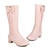 cheap Kids&#039; Boots-Girls&#039; Boots Princess Shoes Casual Daily Mid-Calf Boots Fashion Boots  PU Little Kids(4-7ys) Big Kids(7years +) Party Evening Walking Bowknot Pink White Black Fall Winter