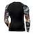 cheap Running Tops-21Grams® Men&#039;s Long Sleeve Compression Shirt Running Shirt Dragon Top Athletic Athleisure Spandex Breathable Quick Dry Moisture Wicking Fitness Gym Workout Running Exercise