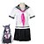 cheap Anime Costumes-Inspired by Danganronpa Celestia Ludenbeck Anime Cosplay Costumes Japanese Cosplay Suits Other Short Sleeve Top Skirt More Accessories For Girls&#039; / Waist Belt / Waist Belt