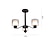 voordelige Kroonluchters-led hanglamp 53/68/82/95 cm geometrische vormen kroonluchter metaal moderne stijl spoetnik geschilderde afwerkingen modern 220-240v