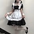 preiswerte Anime-Kostüme-Inspiriert von Cosplay Dienstmädchenuniform Anime Cosplay Kostüme Japanisch Cosplay-Anzüge Kleider Kleid Strümpfe Krawatten Für Damen