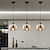 abordables Éclairages pour îlot-LED suspension moderne en verre cuisine îlot de lumière 23 cm vintage en métal en couches géométriques peintes en gris pays salon chambre salle à manger cuisine lumières