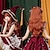 abordables Pelucas para disfraz-Largo ombre colorido sintético cosplay lolita harajuku peluca con flequillo pelucas onduladas naturales rosa púrpura azul pelucas diarias peluca de halloween