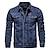 cheap Men&#039;s Jackets &amp; Coats-Men&#039;s Jacket Denim Jacket Regular Fall Solid Color Pocket Casual Military Style Daily Outdoor Windproof Warm Black Blue Navy Blue / Winter