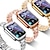abordables correas de reloj de manzana-Ver Banda para Apple Watch Series 8 7 6 5 4 3 2 1 SE Acero Inoxidable Reemplazo Correa Diamante brillante Pulsera de joyería Pulsera