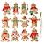 billige Julepynt-12Pcs Gingerbread Man Christmas Tree Hanging Pendant Xmas Tree Decor Ornament 2023 Newest Cute Funny Kid Gift Christmas Pendant