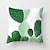 billiga blom- och växtstil-kuddfodral 1 st mjukt dekorativt fyrkantigt kuddfodral kuddfodral faux linne örngott för soffa sovrum överlägsen kvalitet maskintvättbart paket med 1 för soffa soffa säng stol grön