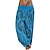 billige Yoga bukser og blomstrere-kvinders haremsbukser brede ben mavedans yoga fitnessbukser bloomers underdele grafisk mønstret print lyseblå marineblå søgrøn vinter plus størrelse sport aktivt tøj mikroelastik løst