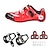 baratos Sapatos de Ciclismo-SIDEBIKE Adulto Sapatilhas de Ciclismo com Travas &amp; Pedal Tênis para Ciclismo Fibra de Carbono Almofadado Ciclismo Homens Sapatos para Ciclismo / Malha Respirável