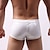 cheap Men&#039;s Exotic Underwear-Men&#039;s 1pack Boxer Briefs Sexy Panties Boxers Underwear Briefs Cut Out Hole PU Pure Color Mid Waist Black White